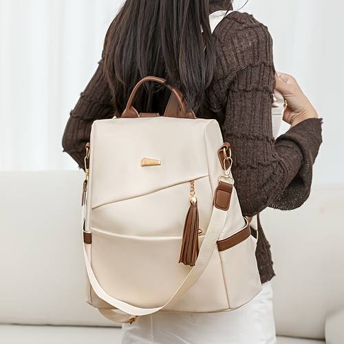 item picture anti theft design men women backpack bag fashion contrast outing casual fashion casual bag