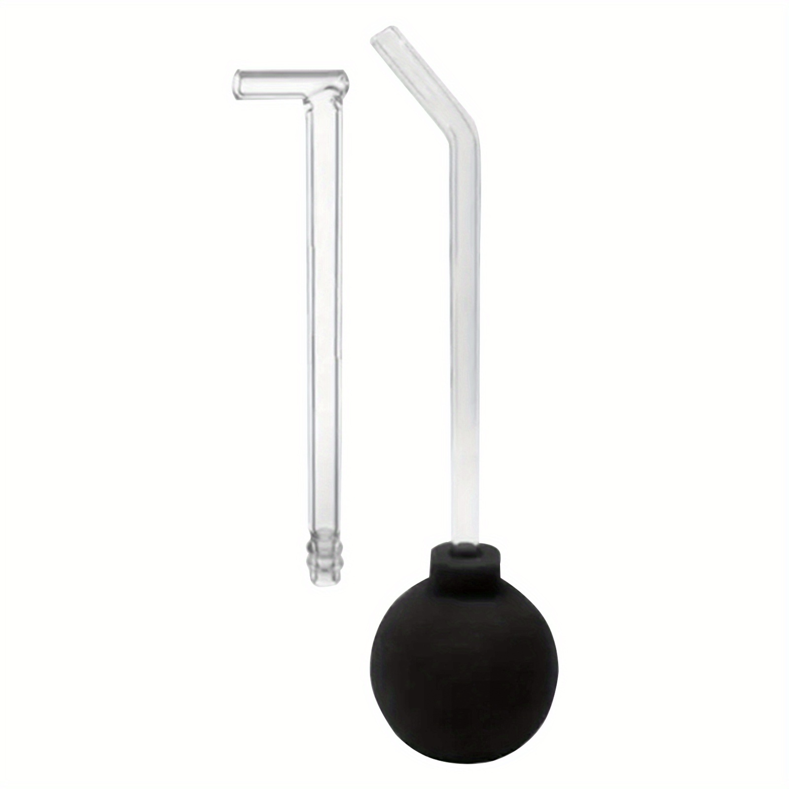 2pcs Tonsil Stone Remover Set - Black, Glass & Silicone, Safe Suction