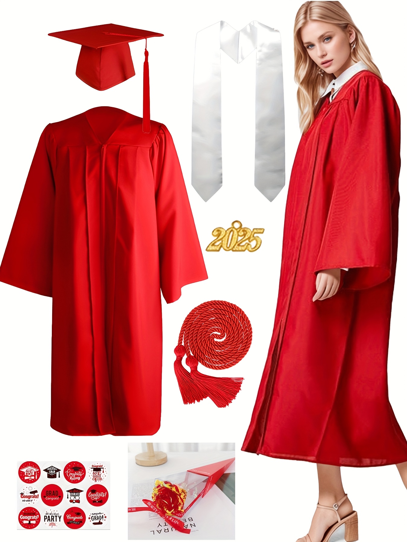 slim fit dress slacks Endea Graduation Silver Class of 2025 Graduation Stole/Sash with Classic Tips