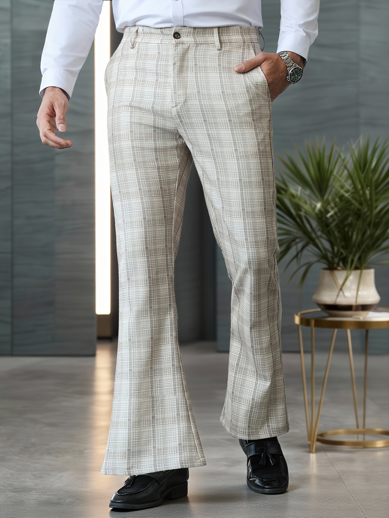 green emerald velvet dress GORGLITTER Men's Flare Baggy Dress Pants Wide Leg Pleated Causal Slacks  Office Business Suit Trousers with Pockets Black Small at Amazon Men's  Clothing store main image 1