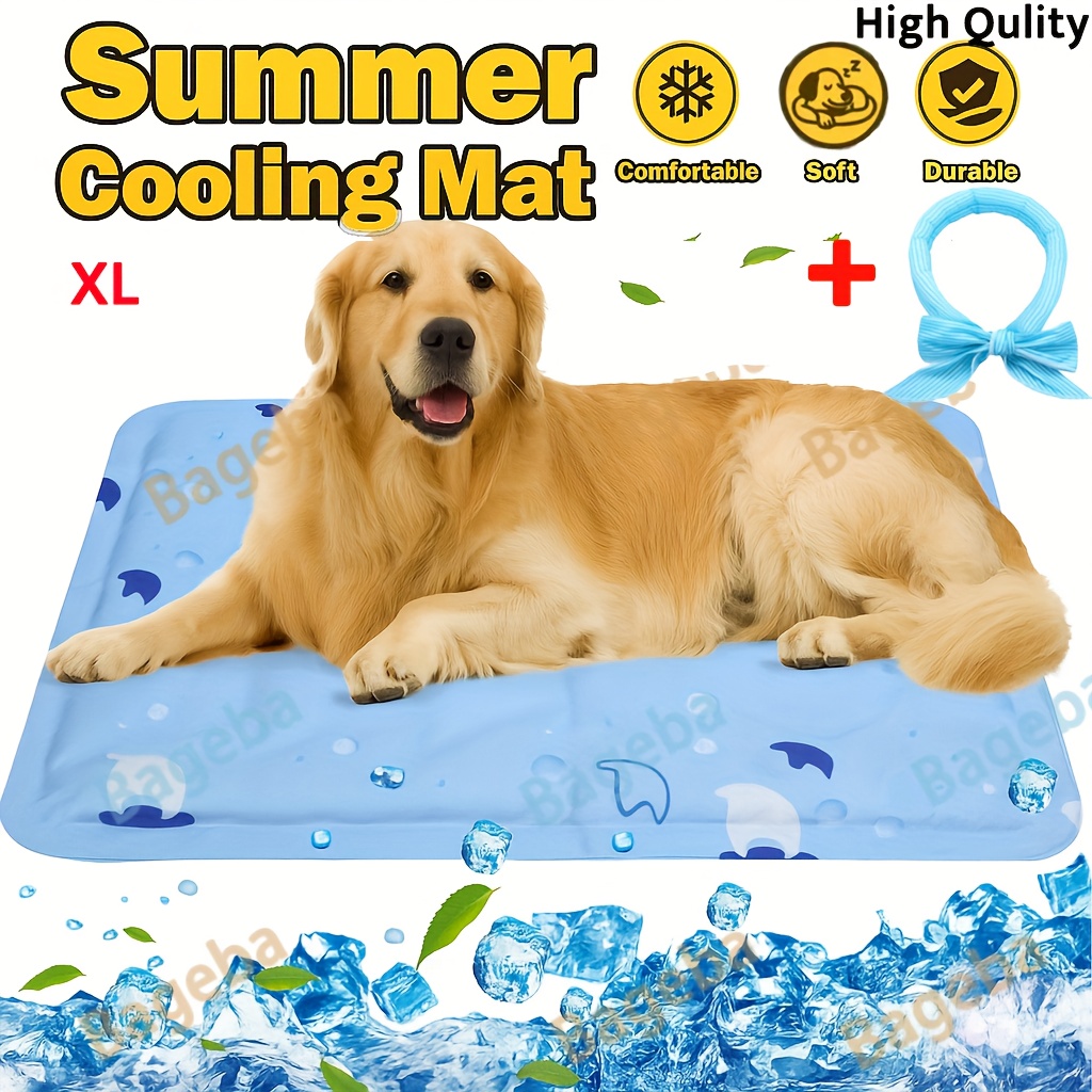 TEMU Tapis de refroidissement extra large pour chien avec gel, tapis de refroidissement pour chien, coussin de glace pour animaux de compagnie,
