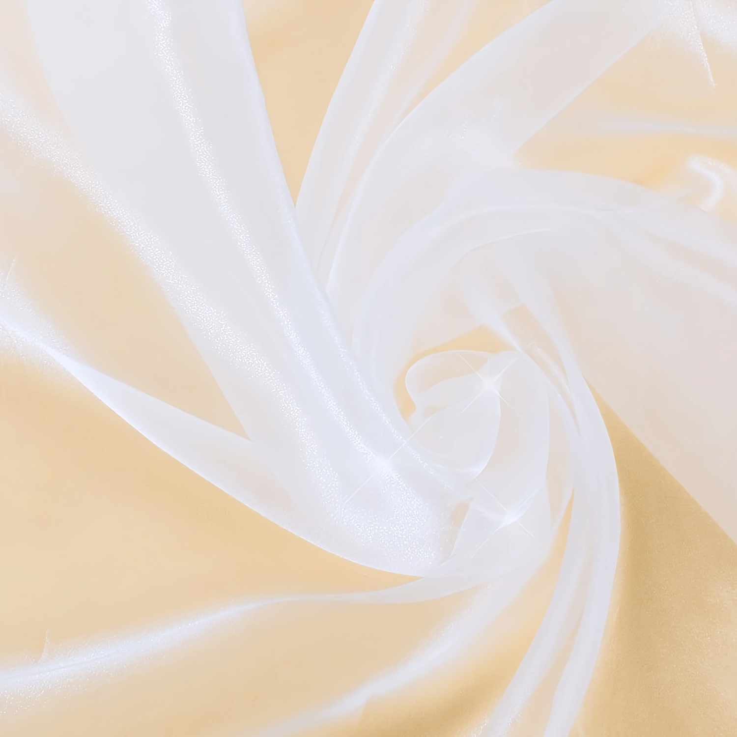 TEMU 61.42inx36in Iridescent Shiny Organza Fabric, Transparent Crystal Sheer Gauze For Wedding And Party Decoration