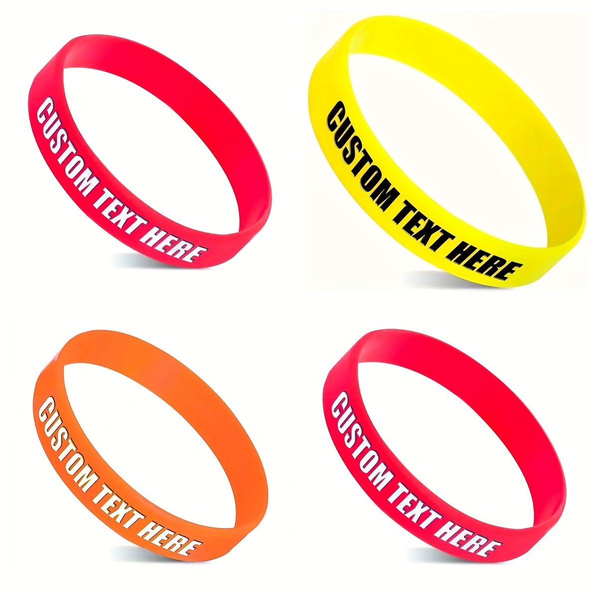112pcs Customizable Multicolor Silicone Bracelets for Events