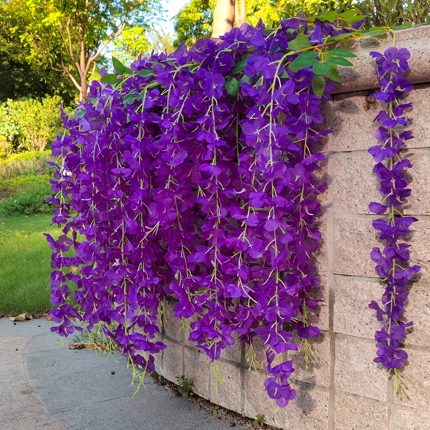 15 glyzinien girlande künstliche blumen girlande