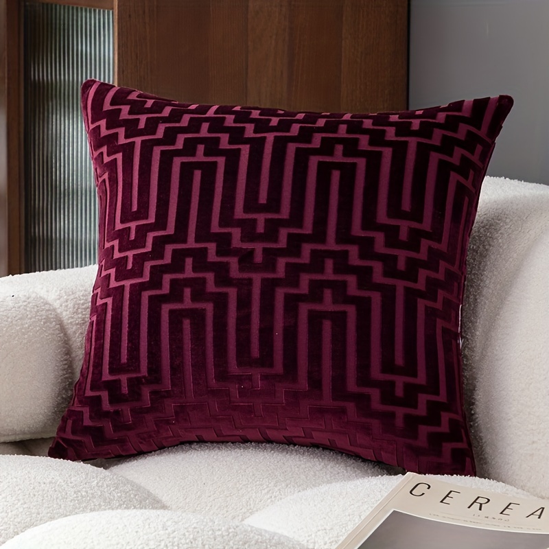 TEMU 1 housse de coussin décorative, 45*/18*18 pouces, à motif géométrique en pile coupée ultra-douce, housse de coussin pour canapé ou décoration