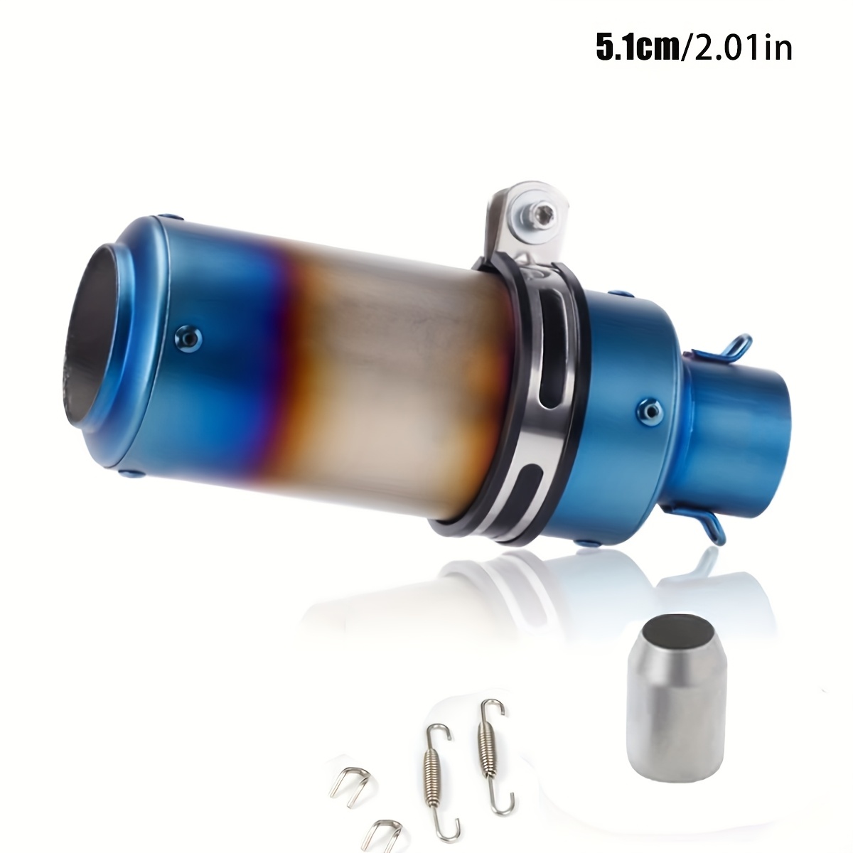 1pc 51mm universal motorcycle exhaust pipe stainless steel       street scooters sports bikes motorcycle accessories aesthetic upgrade   construction details 10