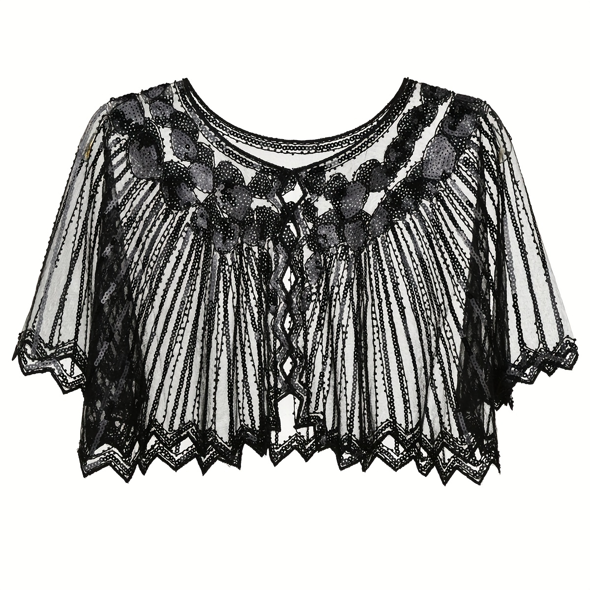 Women's 1920s Shawl Wraps, Sequin Flapper Evening Shawls For Women Accessories For Harlem Night, 1920s Themed , Stage Performances, Casual Outfits