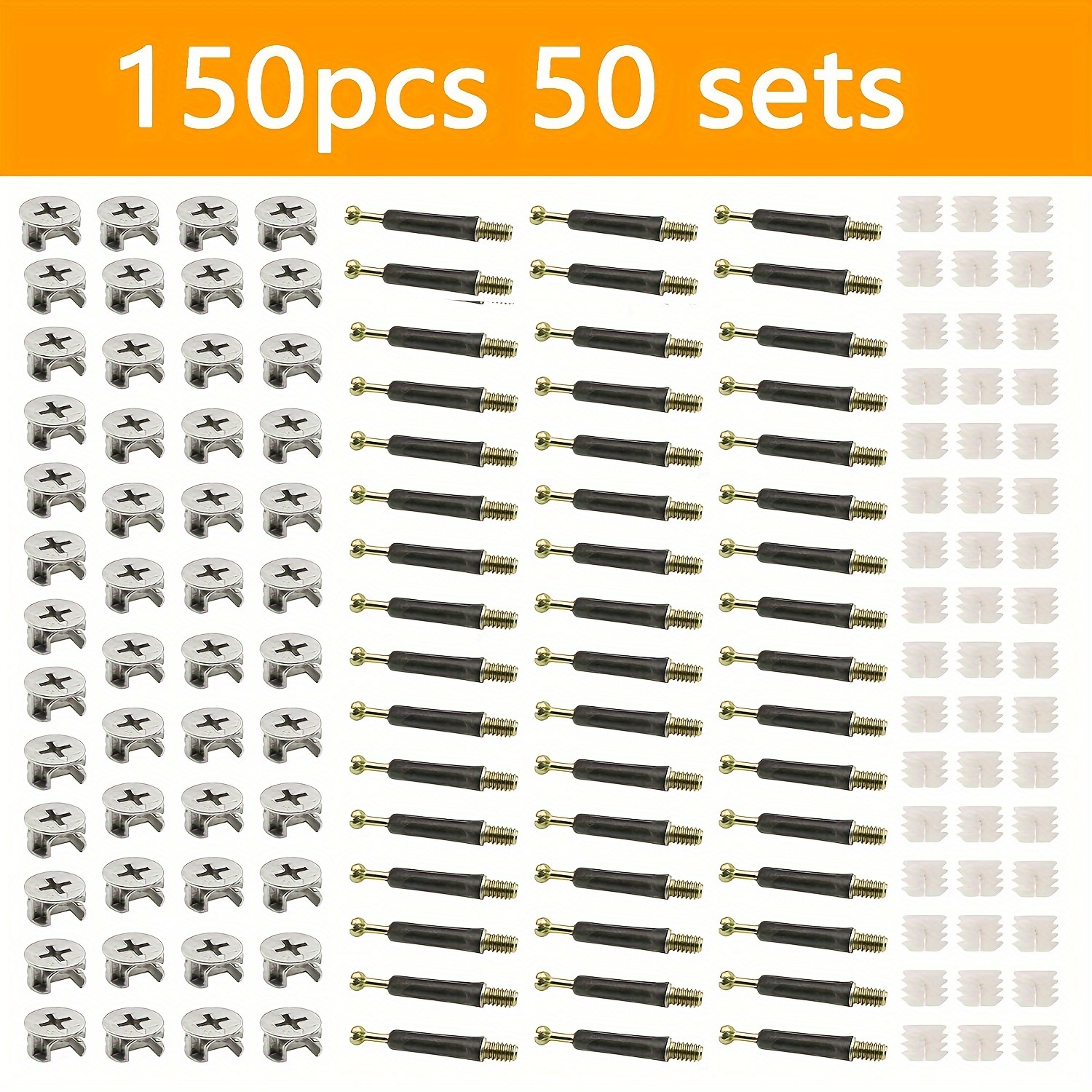 

150pcs 3-in-1 Furniture Set - Detachable, Smooth Industrial Hardware