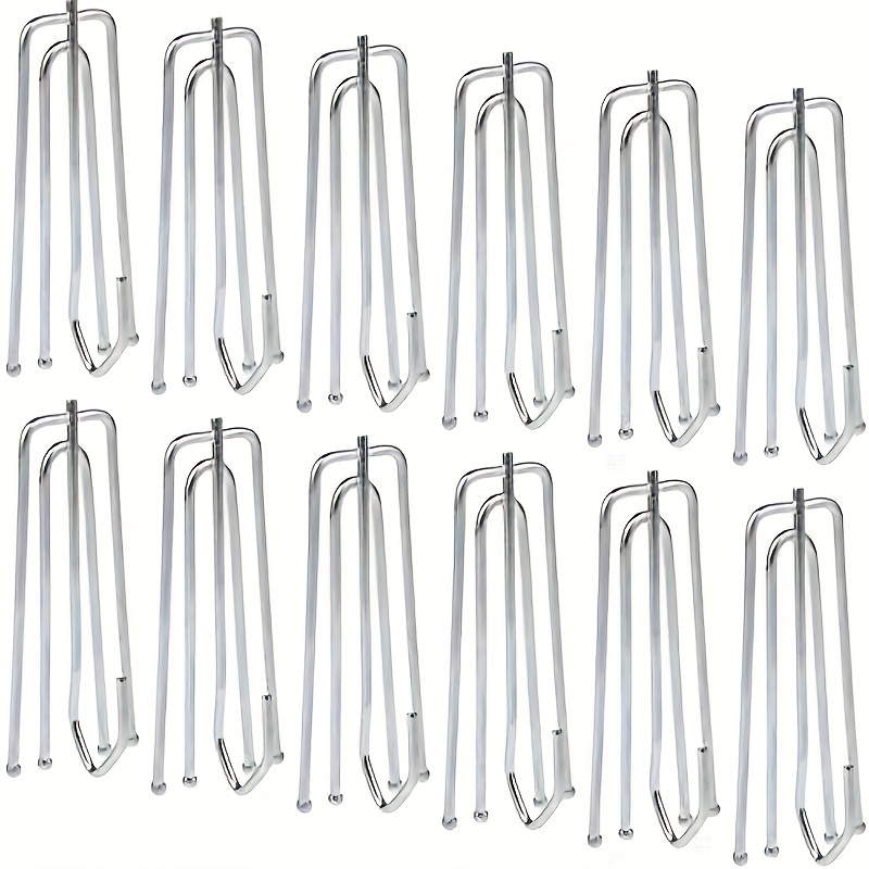 E-shop 60 Stück Gardinen Faltenhaken, 4-Klauen Vorhanghaken, Pinch Clip Haken
