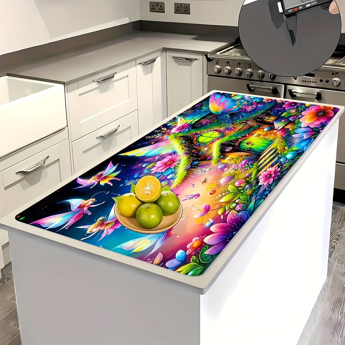 

Durable Silicone Kitchen Counter Mat - Non-slip & Heat-resistant, Multipurpose Tabletop Protector For Dining And Office Use