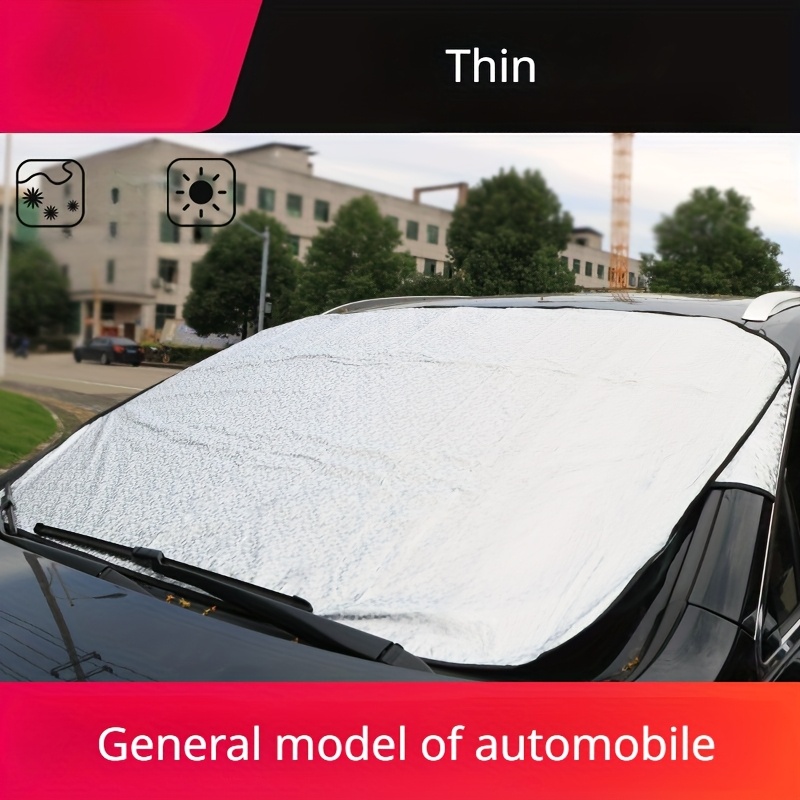 TEMU Car Windshield Cover.sunshade. Shading. Summer Insulation. Cover Anti-frost Uv Protection Snow Cover Car Accessories.