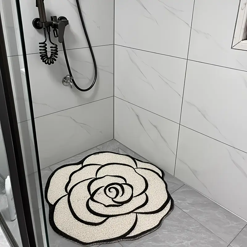 non slip bath mat with unique durable pvc plush texture easy to clean modern bathroom decor for bathroom Product details 5