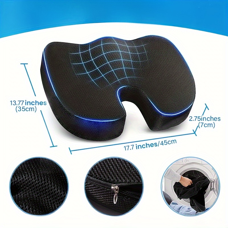 

Ergonomic Foam Cushion For Office Chair, Car, And Wheelchair - , Washable