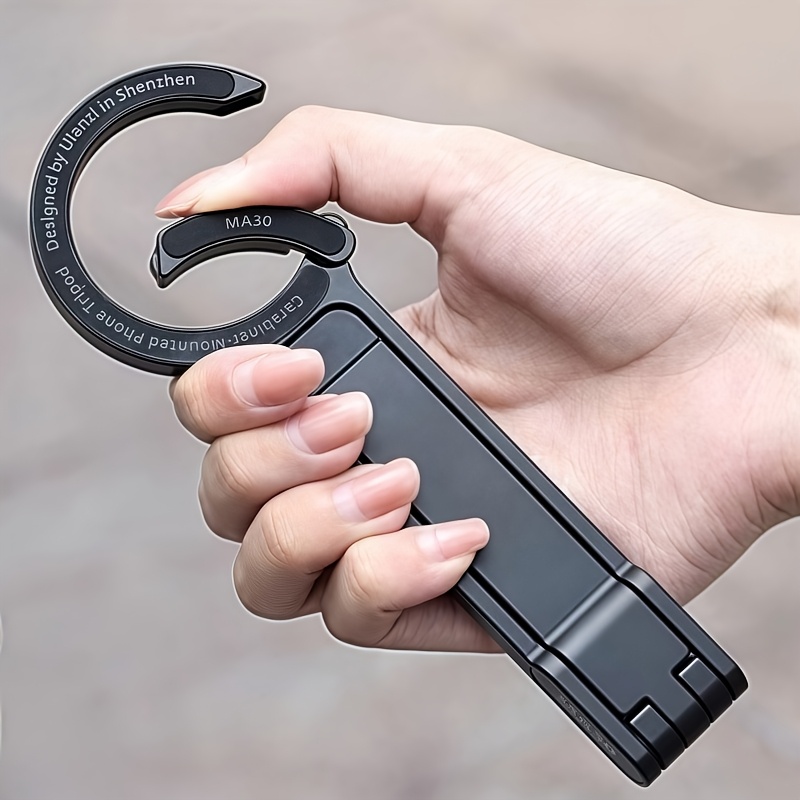 TEMU Selfie Phone Magnetic Bracket With Spring Clip, Desktop 360 ° Rotating Portable Tripod Live Streaming Bracket