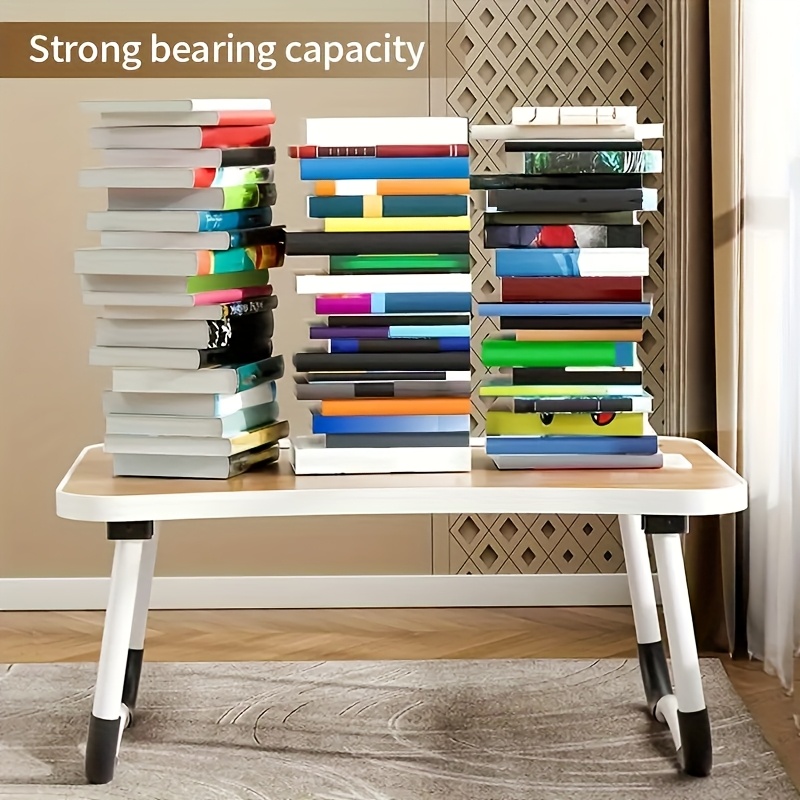ultra large multi functional laptop bed table portable tray holder with cup holder drawer usb fan and light stable durable and foldable for eating reading and writing details 6