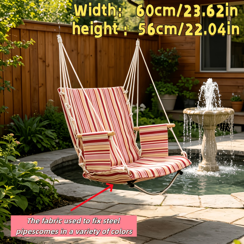 A Courtyard Gazebo Oxford Cloth Hammock Swing Chair, Garden Oxford Cloth Hanging Chair, Outdoor Oxford Cloth Swing Chair, Suitable for Courtyards, Gardens And Backyards