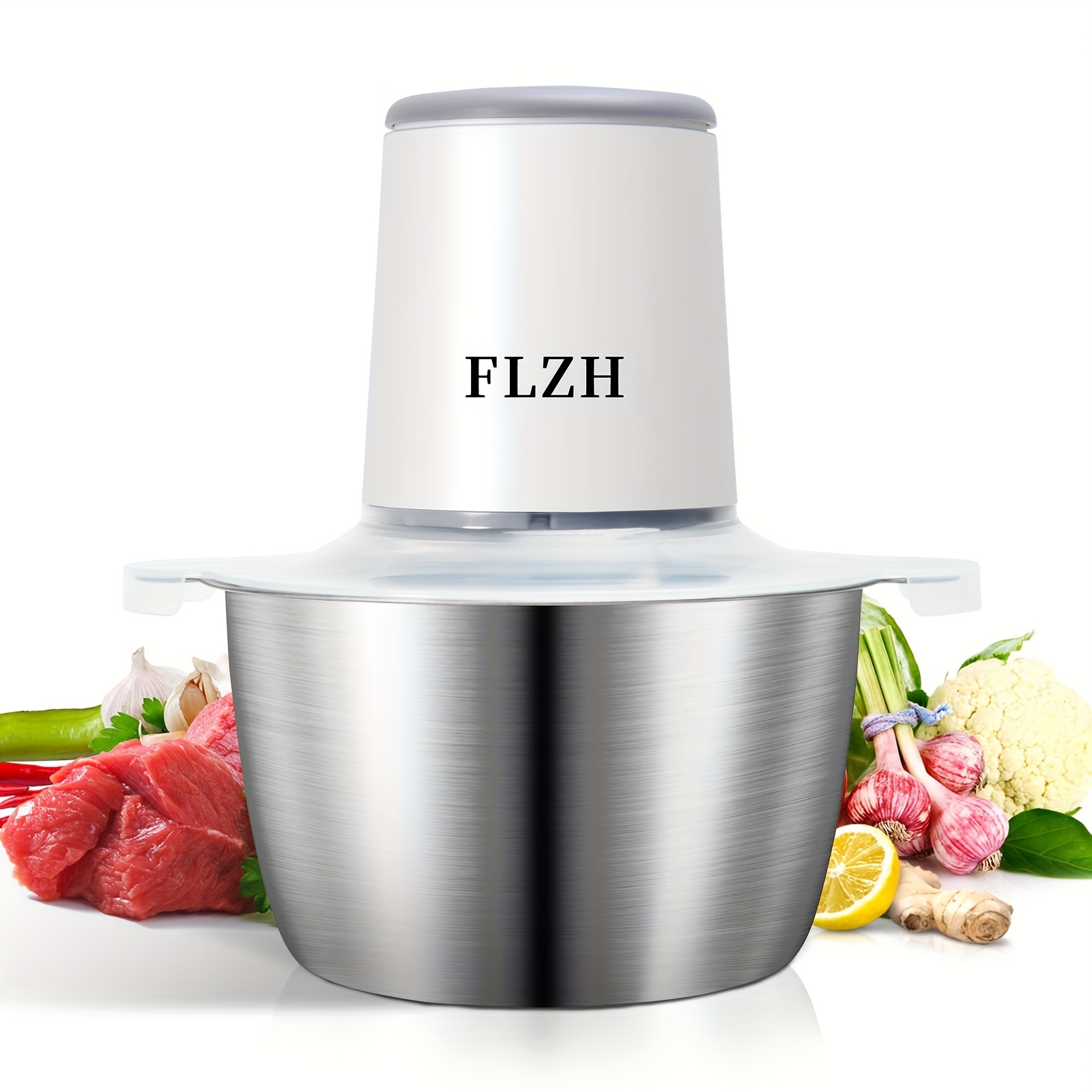 

2l 8-cup Electric Food Processor And Meat Grinder - 148w Quick Usbcharging, Robust Stainless Steel With 4 Razor-sharp Blades - Perfect Formeat, Vegetables, Fruits, Nuts | Kitchen Prep Made Easy