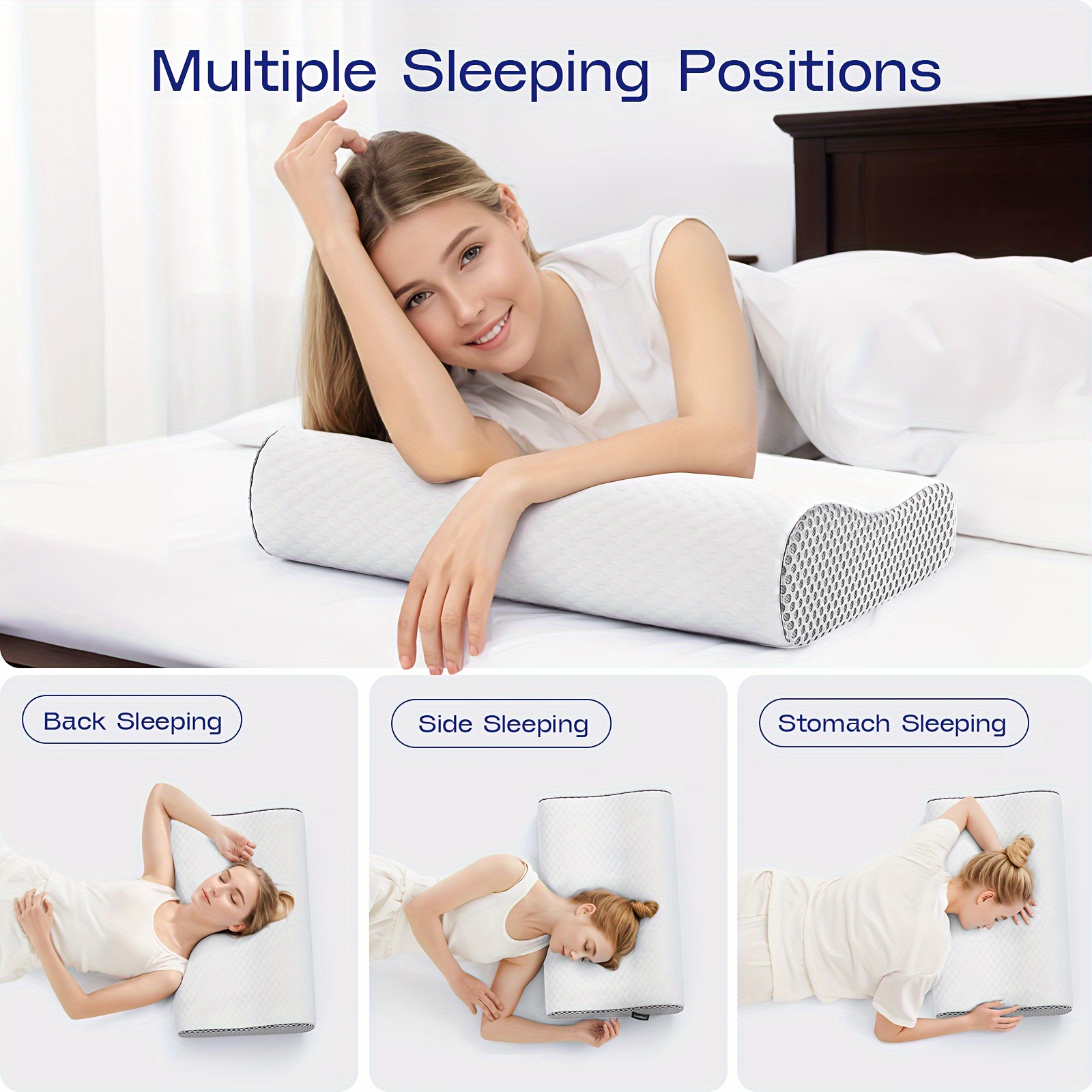 One Neck Pillow Designed for Sleep, Featuring an Ergonomic Shape for Neck And Shoulder Support, Suitable for Side, Back, And Stomach Sleepers