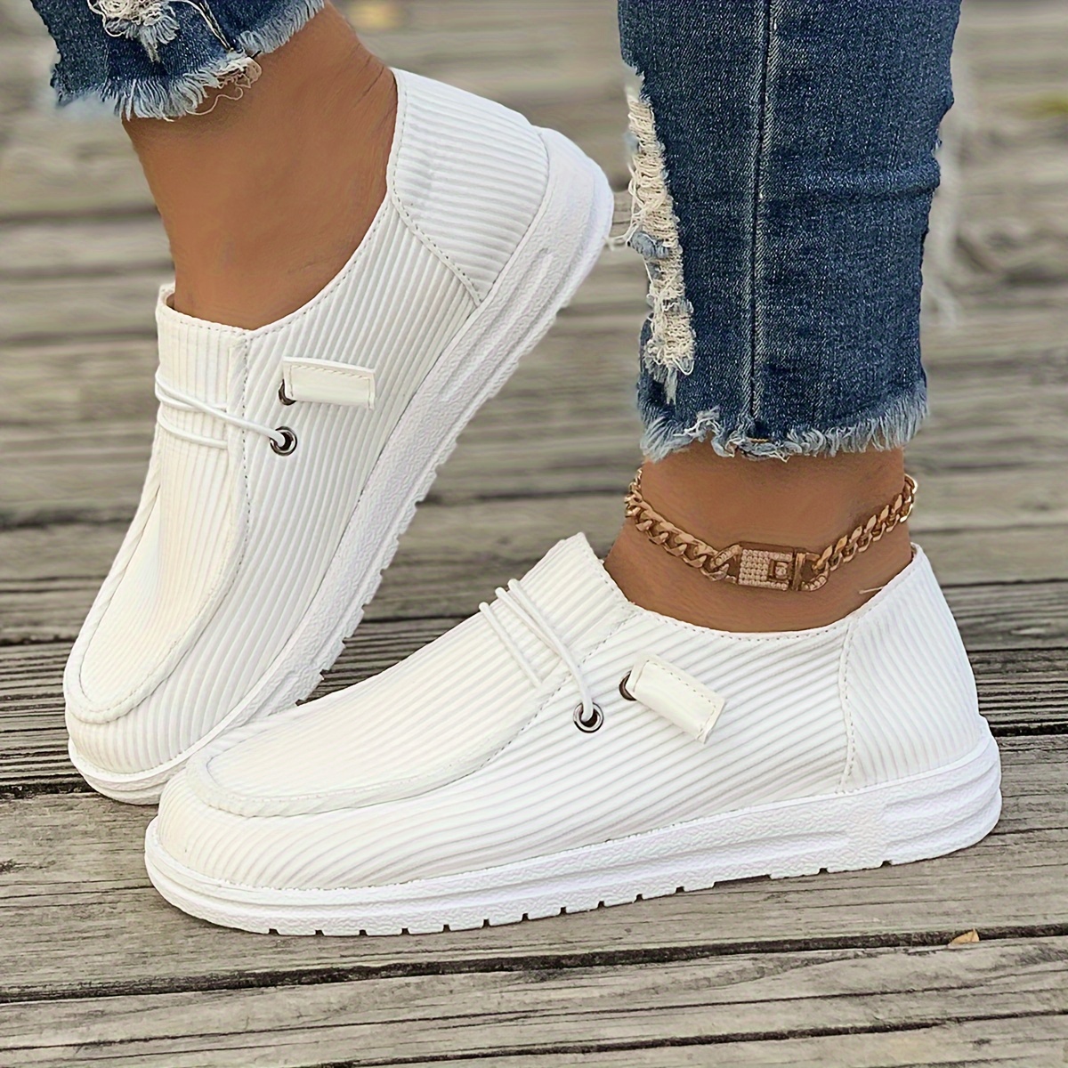 

Women's Comfy Low Top Sneakers, Casual Round Toe Walking Shoes, Lightweight Outdoor Flat Shoes