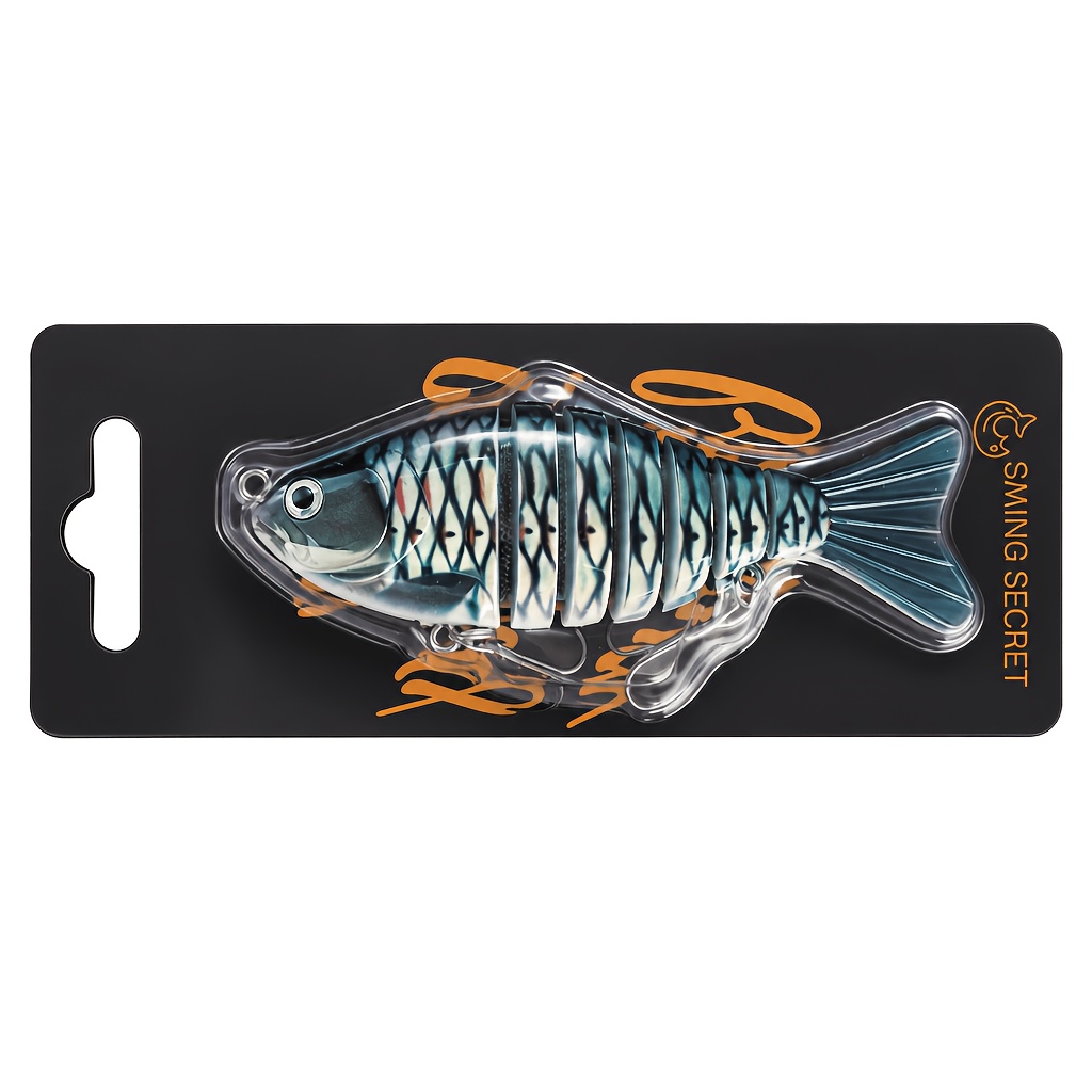 TEMU QQNAL 1pc Leurre de pêche Swimbait Glide Bait pour Bar, 10Cm/3.94In-16G Leurre de poisson multi-articulé 3D, Leurres de pêche en eau salée