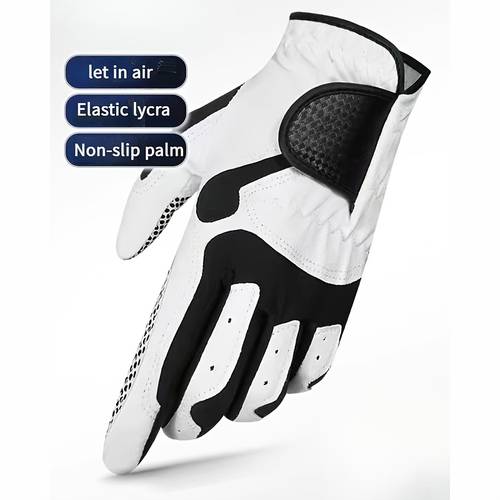 1 golf glove breathable elastic non slip wear resistant unisex left or right polyester fiber