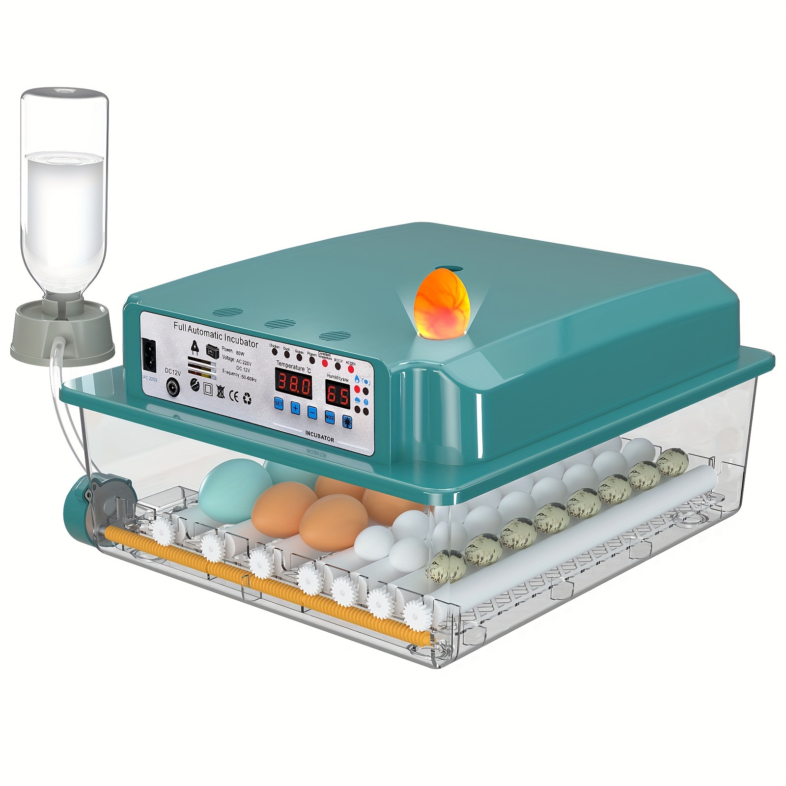 

Egg Incubator, Egg Incubator With Automatic Egg Turning And Humidity Monitoring, Incubator For Chicken Eggs, 36 Eggs Incubator With Egg For Duck Eggs Quail Eggs