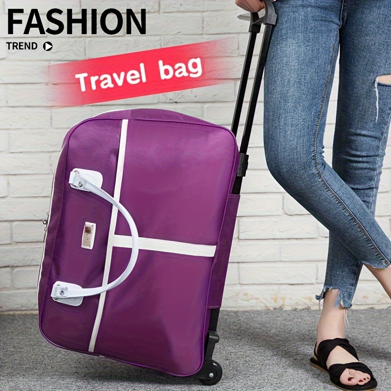 

Large Capacity Luggage Bag With Wheels, Lightweight, Multifunctional Zipper Duffle Bag For Women For Travel Use