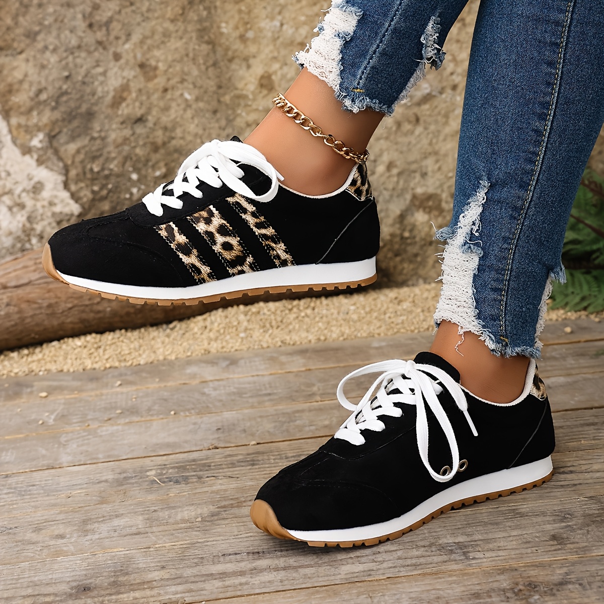 E-shop Damen Freizeitschuhe, in 11 Größen erhältlich, lässiges modisches Damenschuhwerk – bequeme stilvolle Low-Top-Sneaker mit runder Zehenpartie,