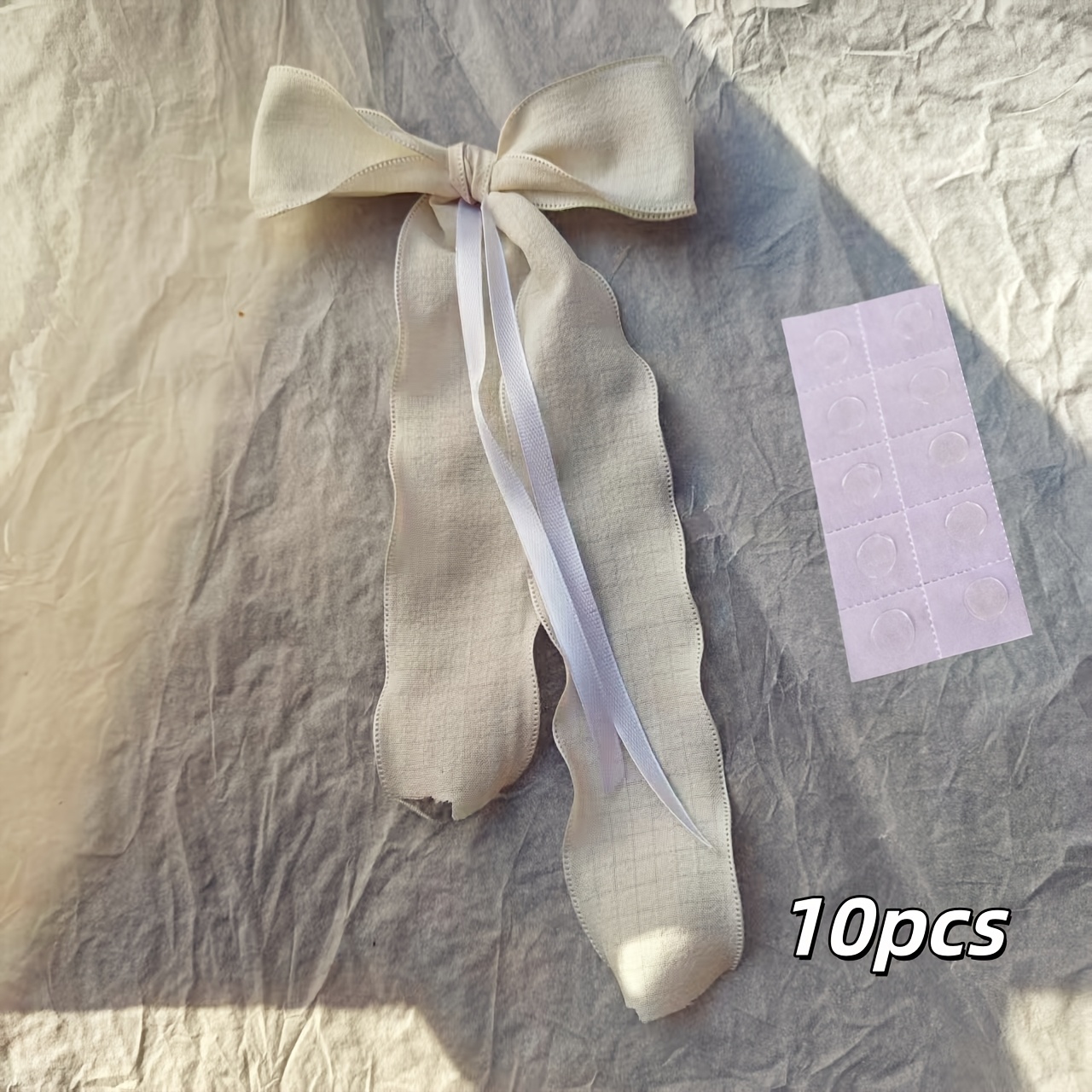 10pcs Bows | Pleated Ribbon Bows, Multi-functional For Gift Wrapping, Crafts, Wedding Decor, And Holiday Table Decor, Durable And Easy To Assemble, Polyester Christmas, Halloween