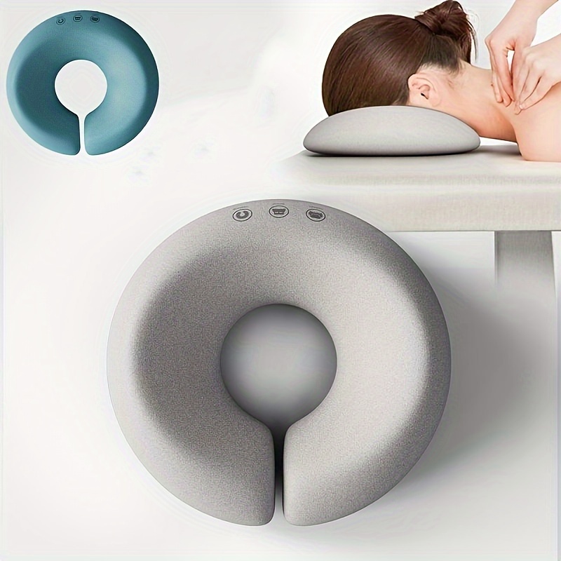 

1pc Memory Foam U-shaped Face Cradle Cushion For Beauty Bed, Massage Table Pillow, Ergonomic Facial Pillow Headrest, 11.3in Diameter With 2.9in Thickness, Comfortable For Spa Salon