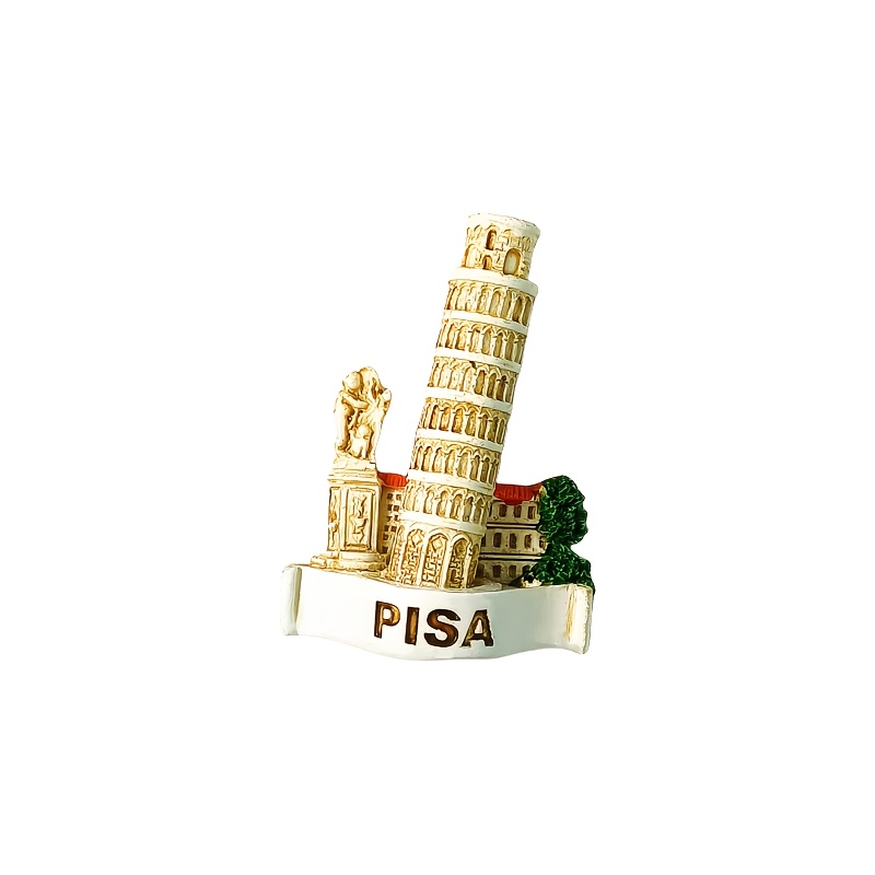 1pc Italian Magnetic Fridge Sticker - 3d Statue & Tower Design, Resin Decorative Gift For Kitchen, Dining, Refrigerator, Kitchen Decoration, , Detailed