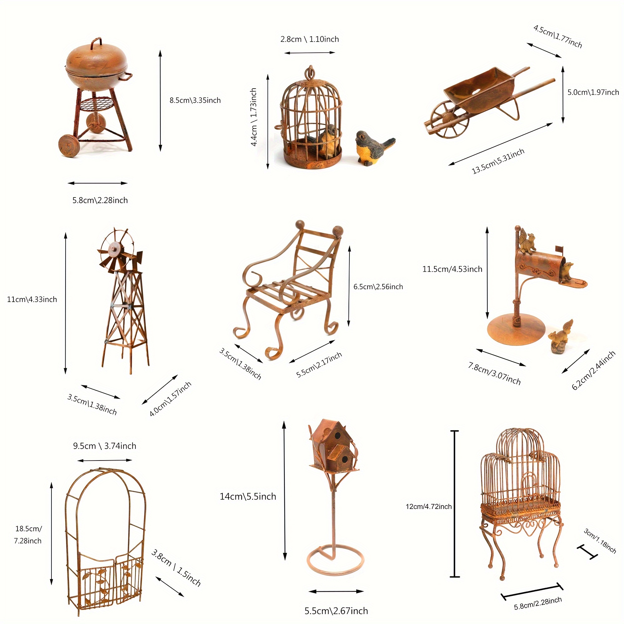 Miniatur-Vogelkäfig Ornament – Kleines Deko-Stück Für Regal, Puppenhaus Oder Desktop