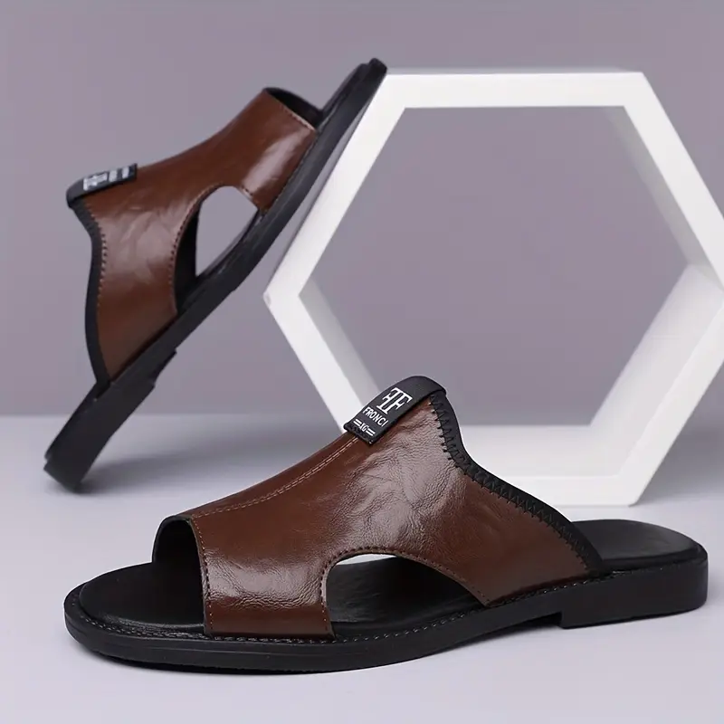 2024 summer new casual mens microfiber slip on sandals breathable lightweight open toe hiking outdoor daily casual vacation details 5