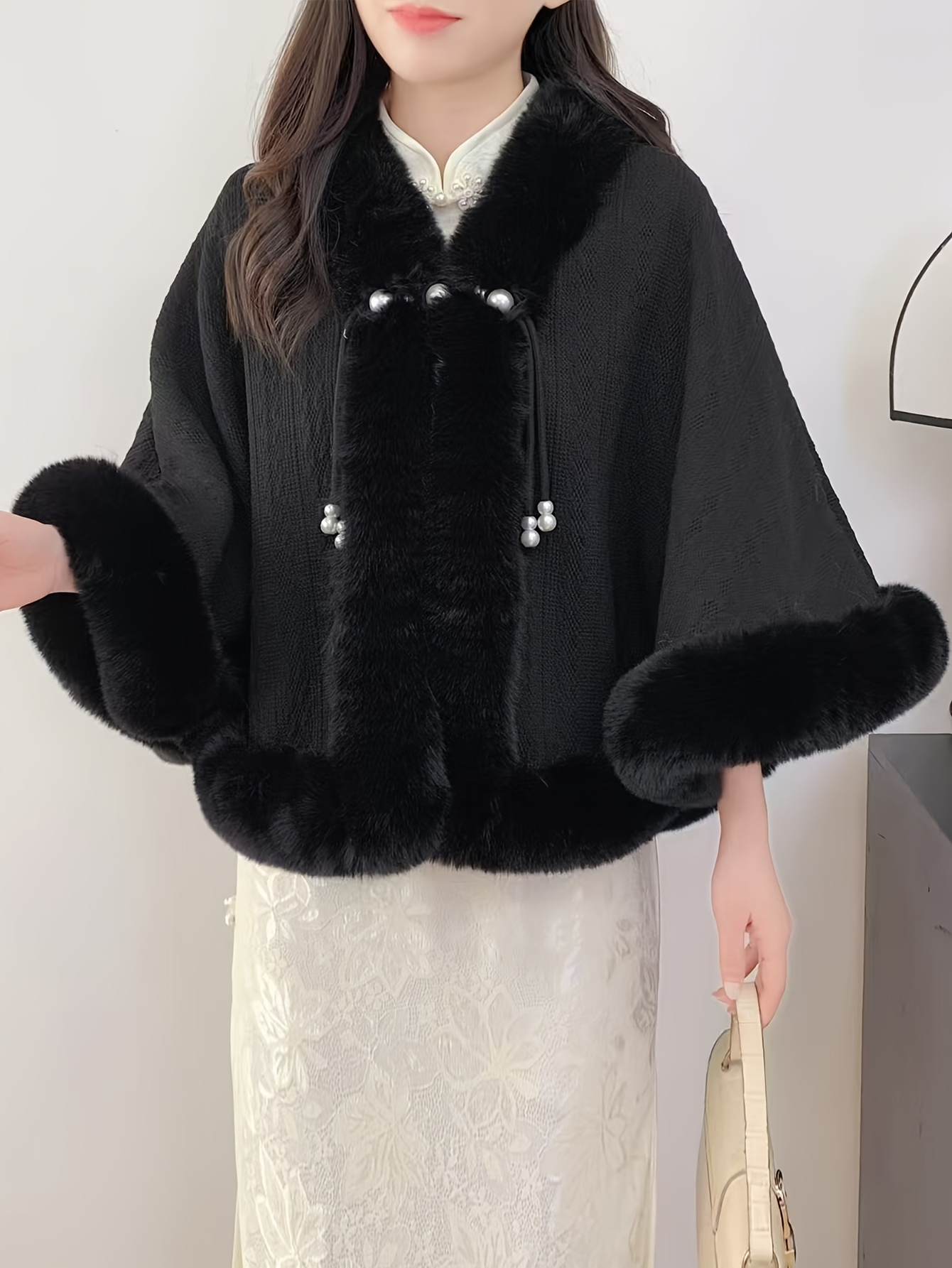 1pc elegant shawl thick warm cape - Temu Oman, image size:800x1066