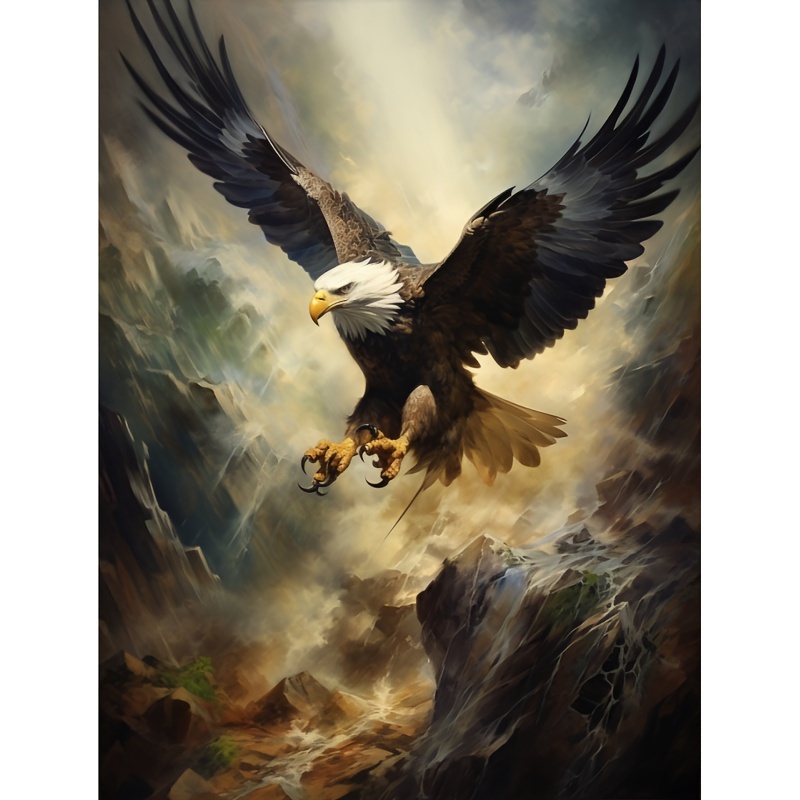 

Bald Eagle Wall Art American Bald Eagle Picture Wall Decoration Eagle Canvas Print Painting Bald Eagle Decoration Bedroom Living Room Art Strong Wall Painting