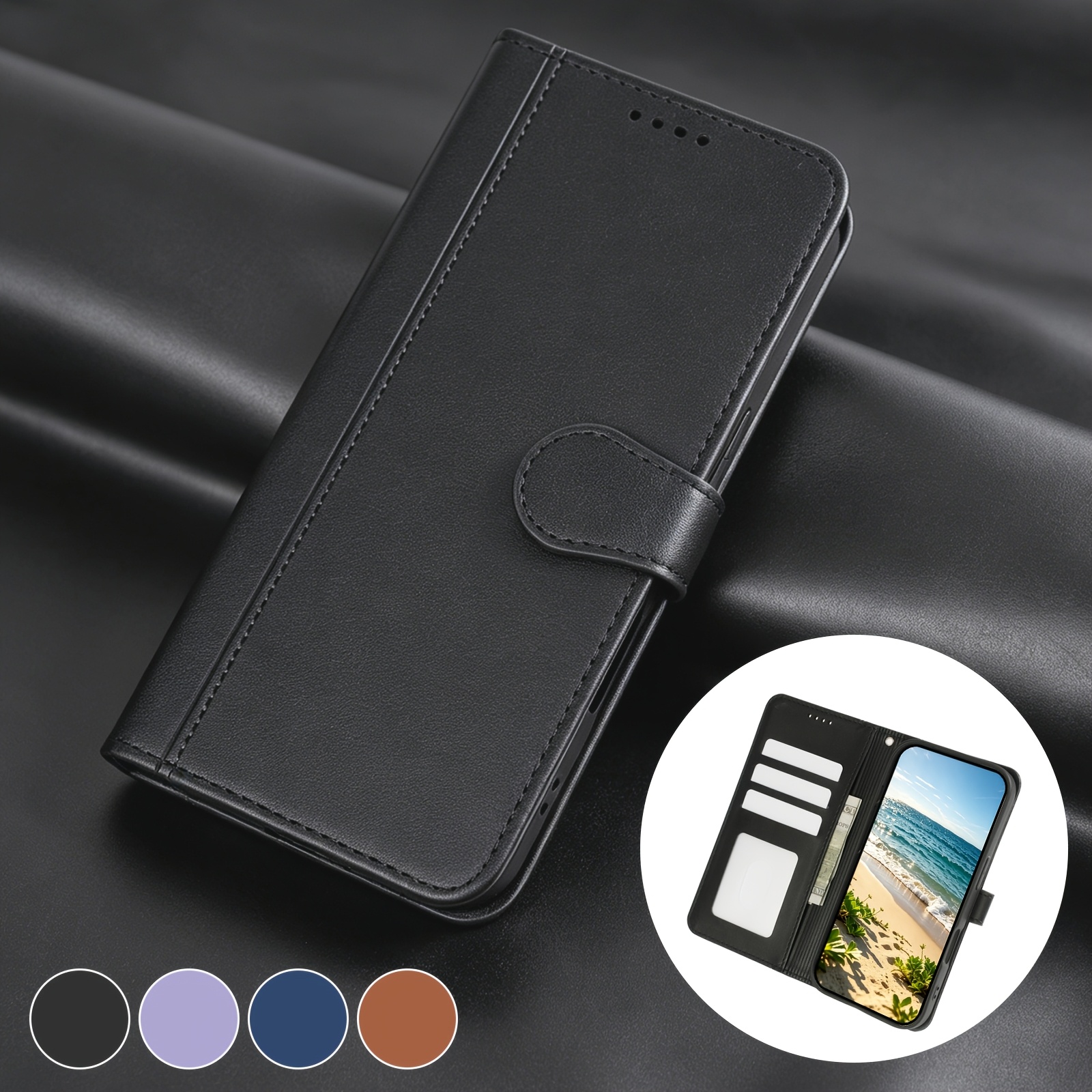 TEMU Phone Case - Book Flip Case Suitable For Galaxy A35 5g/a36 5g/a54 5g/a55 5g/a56 5g Wallet Phone Cover, Folio Magnetic Shell With Card Slots And