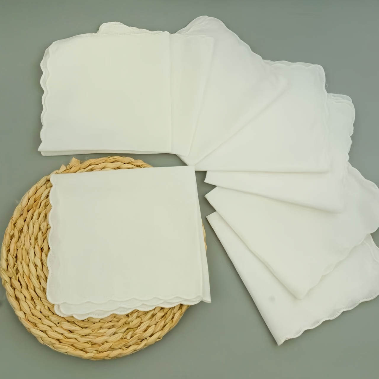 Image of 12-pack Of New Handkerchiefs, Pocket Squares, And Classic Handkerchiefs Suitable For Life , Making Them Perfect Birthday Gifts And Daily Accessories