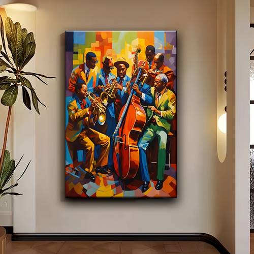 1pc modern african band canvas wall art vibrant multi purpose wall hanging decor ideal for home office and holiday gifts english text