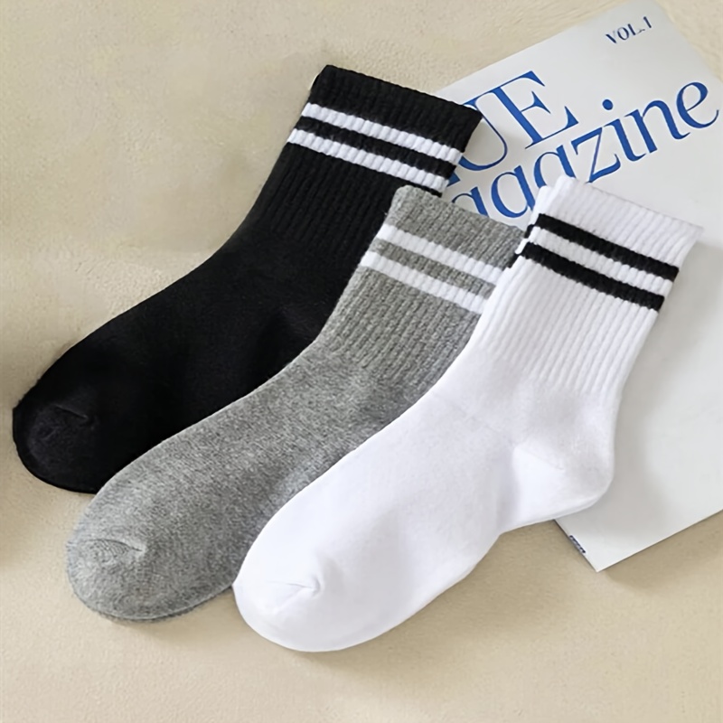 Star Printed Quarter Socks Black White Versatile Socks - Temu