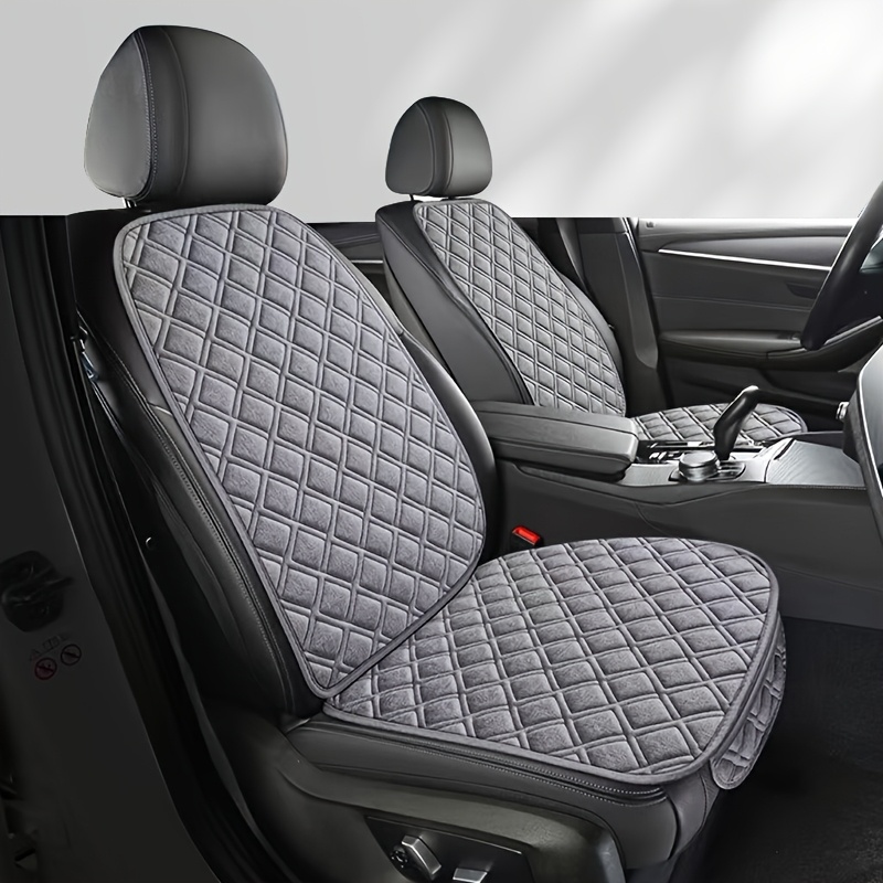 TEMU Linen-textured Car Seat Cushion For Driver And , Car Cushion With Base And Backrest, Breathable And Comfortable For , , Suitable For Car Models