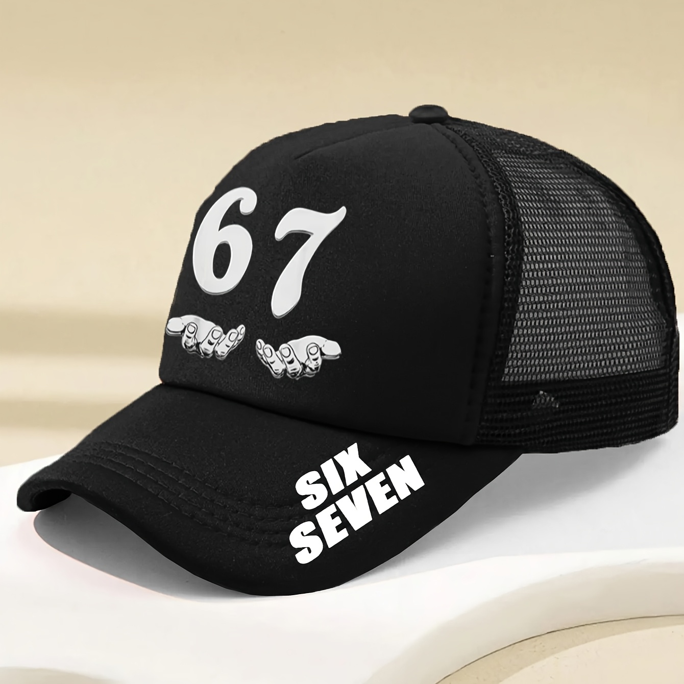 TEMU Cappellino Snapback Regolabile con Stampa Trend - Cappellino da Baseball in Mesh Traspirante per Attivit� ', Cappello Parasole con Accessorio e