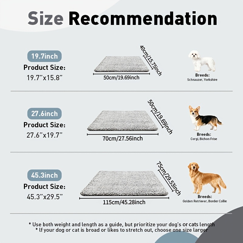 self warming cat bed extra warm self heating pad for   anti slip thermal pet mat indoor with removable washable cover not electric Product details 1