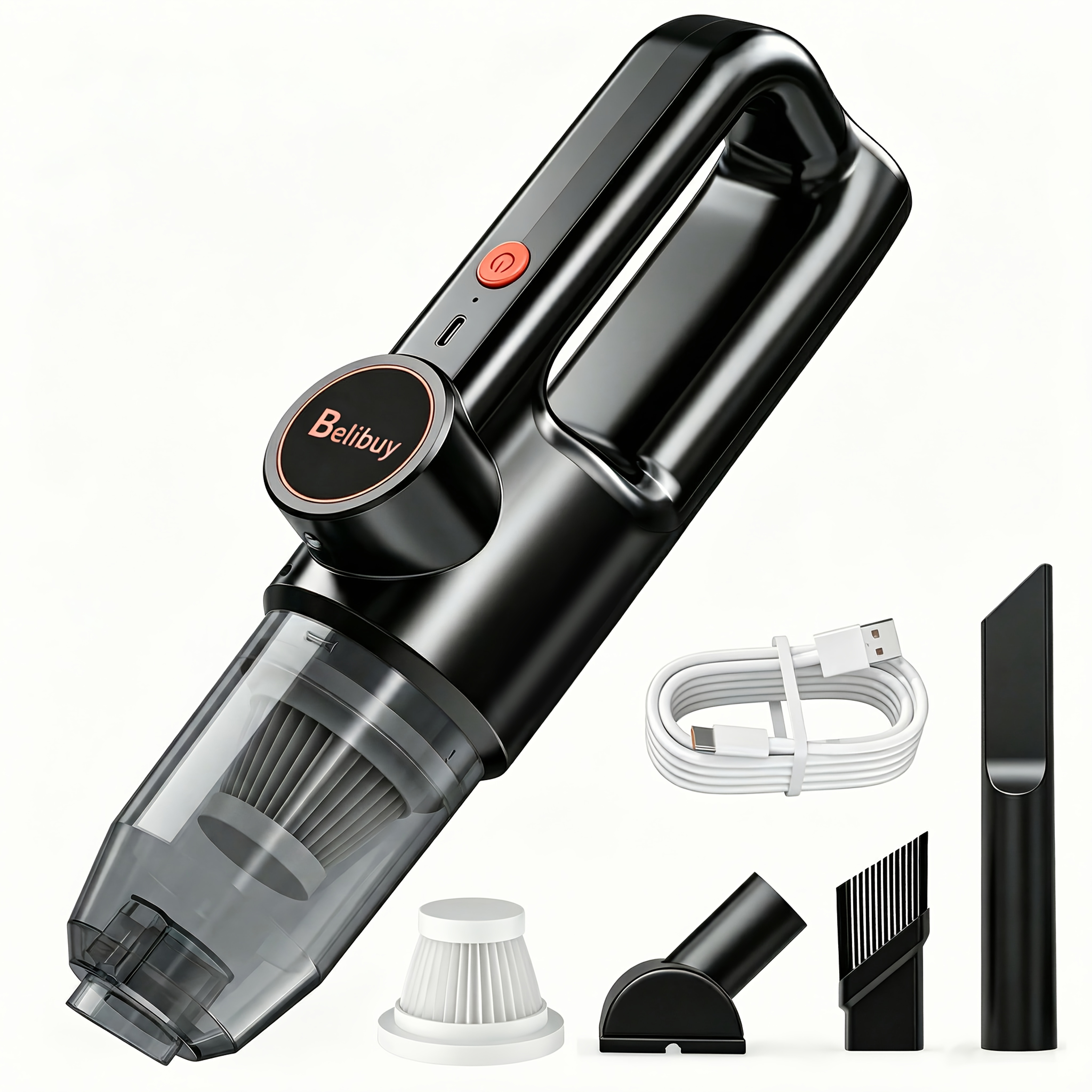 Image of Portable Vacuum Cleaner, Dual-use For Home And Car, Ultra-long , Can Vacuum And Dust, Pet Hair Cleaning, With Multiple Accessories