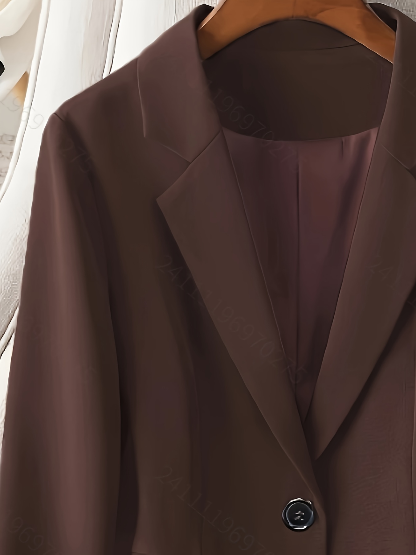 women's elegant brown jacket professional office coat Temu Mauritius