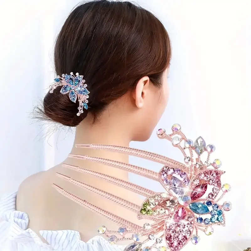 4pcs set new retro hair clips fashion plastic shiny hair combs for womens hairstyle accessories gift set Product details 3
