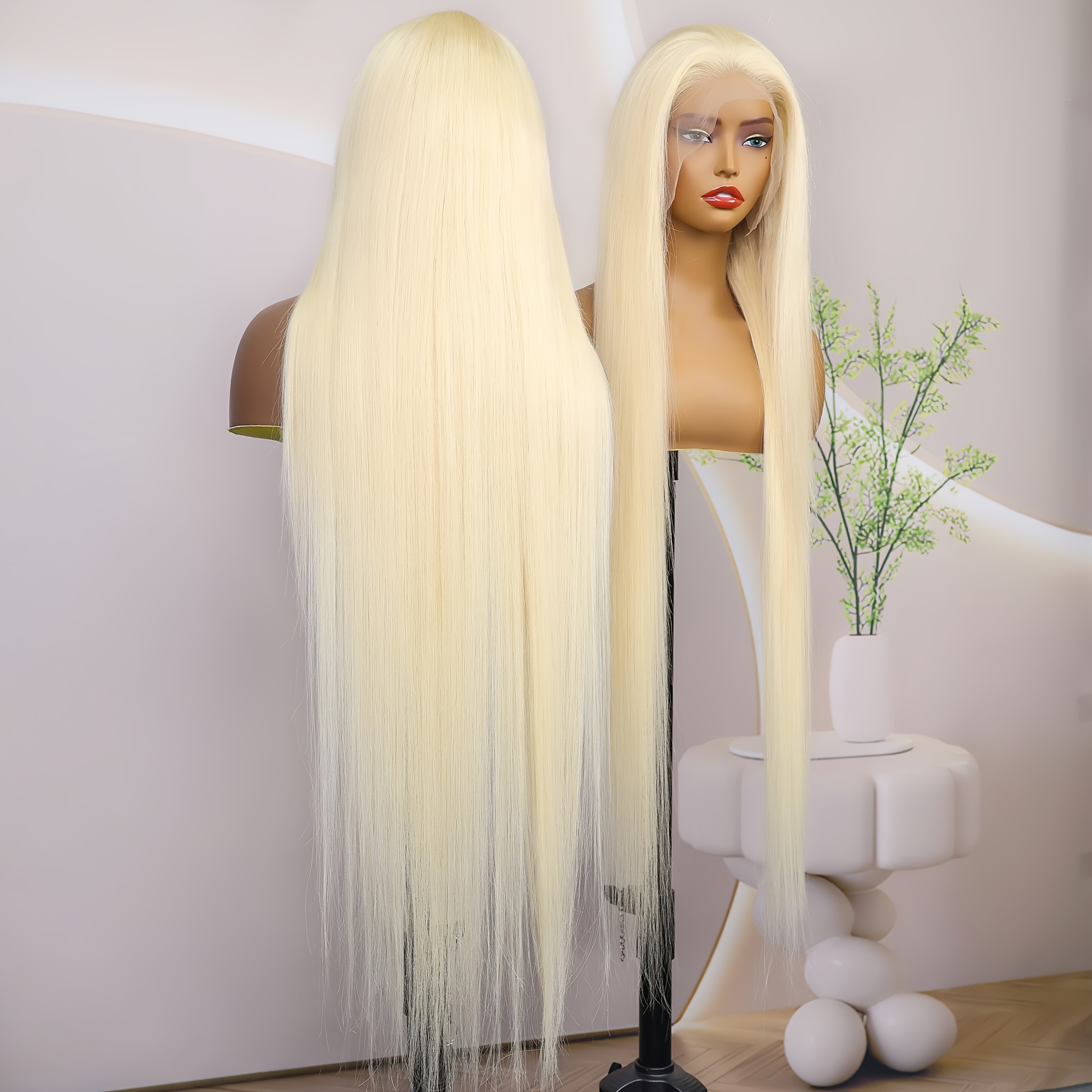 Perruque Femme Mi-longue Blond Foncé Méché Blond Clair JAMELIA - Synthétique Bouclée - Neuve Avec étiquettes