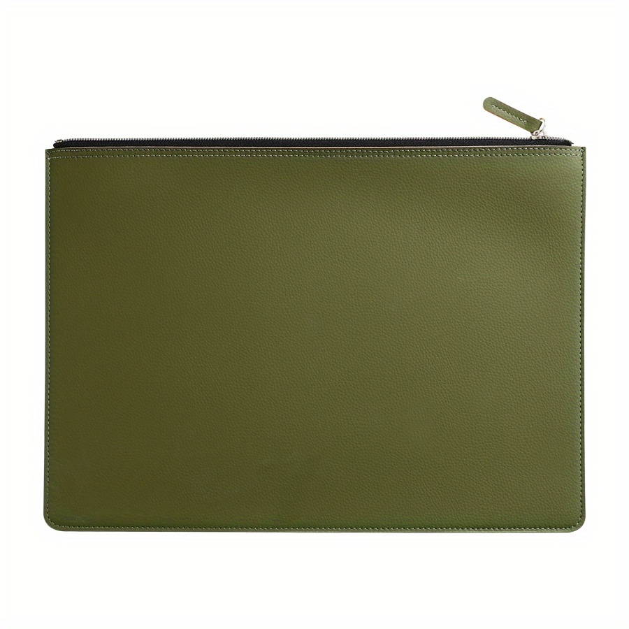 TEMU Sac de documents A4 grande , fermeture éclair anti-chute, sac de rangement de données de bureau d' multicolore en option