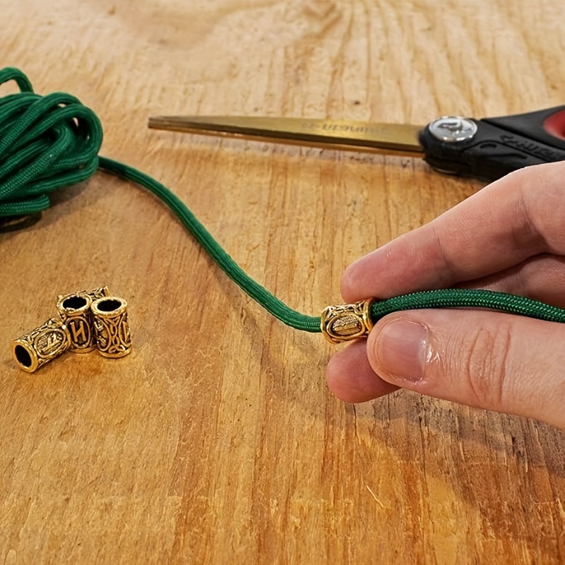 24 шт. сплавные бусины с викингскими руническими символами для скрывания длинных волос на браслетах, ожерельях или аксессуарах для головы (24 типа) мужские украшения в нордическом стиле подробные сведения 4