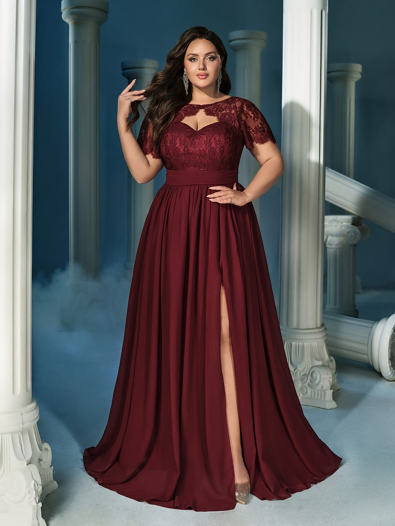 Size Bridesmaid Plus Size Convertible Dress Sheath-Column Satin