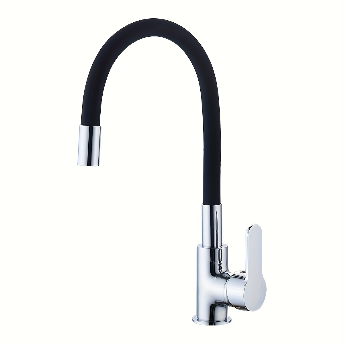 1pc high arc dual outlet kitchen sink faucet modern minimalist   alloy rotatable spout hot cold mixer tap with copper   core   center mount for kitchen bathroom valentines day christmas gift